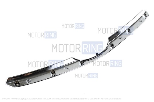 Накладка (сабля) решетки радиатора хром для Лада Калина 2