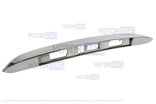 Накладка крышки багажника хром под камеру и подсветку номера для Рено Каптюр