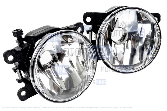 Комплект подключения противотуманных фар ML Auto Light Technology с подрулевым переключателем, ПТФ Тюн-Авто с рамками для Лада Веста NG
