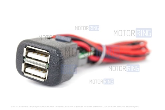 USB зарядное ШТАТ на 2 слота для ВАЗ 2108-21099, 2110-2112 с европанелью, 2113-2115, Лада Калина, Нива Тревел, Шевроле Нива _1