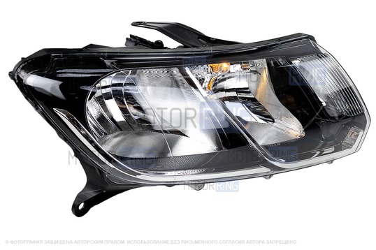 Правая аналоговая блок-фара для Лада Ларгус FL, Renault Logan 2, Sandero 2