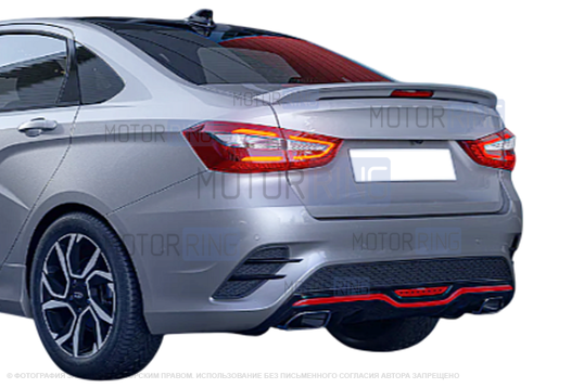Спойлер SportLine на крышку багажника для Лада Веста NG седан_1