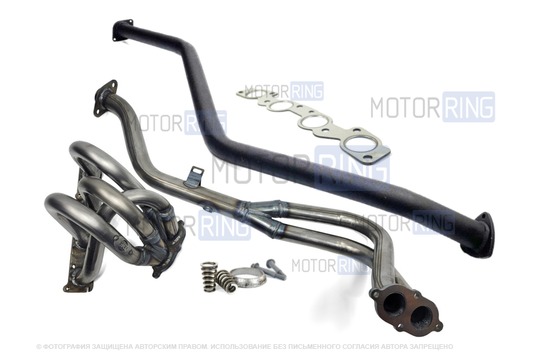 Выпускной комплект DK Pro без глушителя (паук 4-2-1, резонатор-труба) для 16 кл ВАЗ 2101-2107_1