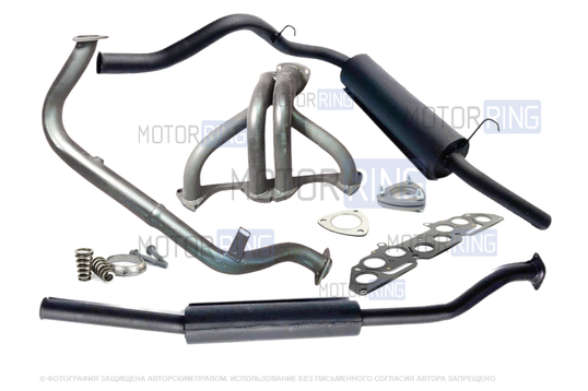 Выпускной комплект DK Pro (паук 4-1, резонатор с бочкой, глушитель Комфорт) для Шевроле Нива_1