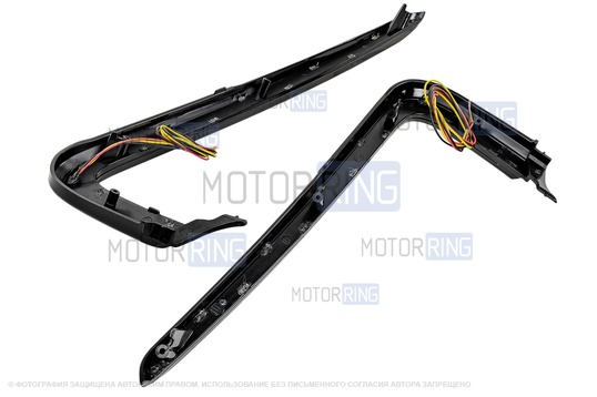 Антихром комплект передка (LED иксы и шильдик) для Лада Веста, Веста SW 2015-2021 годов