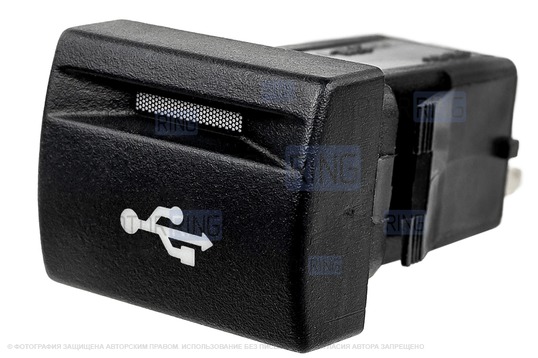 Пересвеченная кнопка USB с индикацией для Лада Приора, Калина 2, Гранта, Гранта FL, Нива Легенд