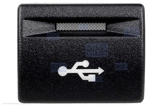 Пересвеченная кнопка USB с индикацией для Лада Приора, Калина 2, Гранта, Гранта FL, Нива Легенд