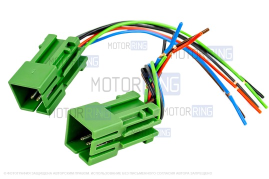 Комплект разъемов электрозеркал (мама) для Лада Калина, Приора, Гранта_1