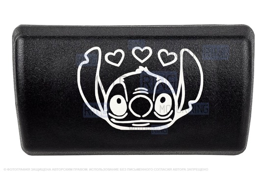 Крышка кнопки аварийной сигнализации Stitch белый для Лада Приора с 2013 г.в.