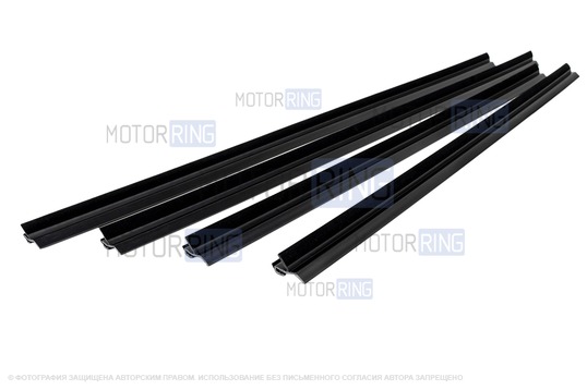 Комплект внутренних уплотнителей (бархоток) опускных стекол для УАЗ Патриот 31638