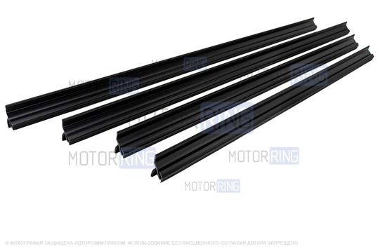 Комплект внутренних уплотнителей (бархоток) опускных стекол для УАЗ Патриот 31638