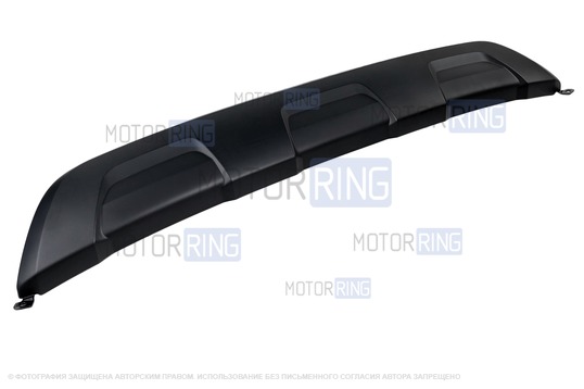 Накладка заднего бампера черная для Renault Logan 2 Stepway