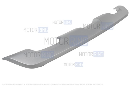 Накладка заднего бампера серебристая для Renault Sandero Stepway