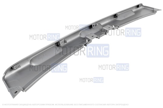 Накладка переднего бампера серебристая для Renault Sandero Stepway 2014-2018 г.в.