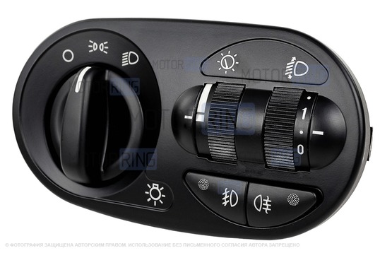 Блок управления светом ВИЭ под комплектацию Люкс ( с кнопкой включения ПТФ) для Лада Калина_1