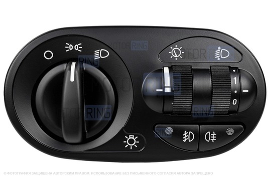 Блок управления светом ВИЭ под комплектацию Люкс ( с кнопкой включения ПТФ) для Лада Калина