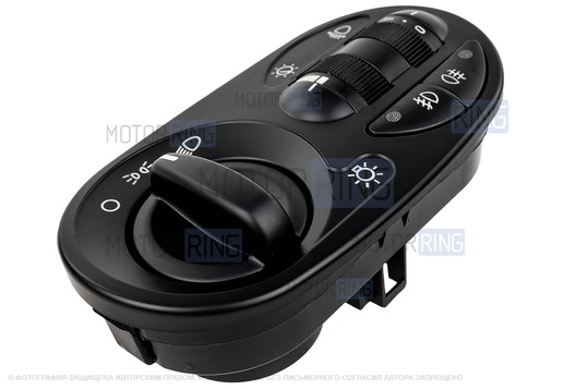 Блок управления светом ВИЭ под комплектацию Люкс ( с кнопкой включения ПТФ) для Лада Калина