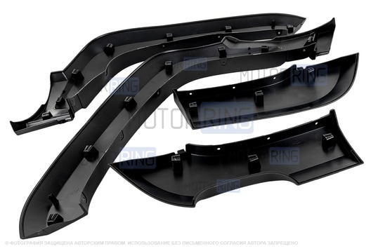 Комплект молдингов (пластиковых обвесов) образца 2021 года для Лада Нива Тревел