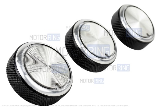 Металлические ручки регулировки блока отопителя Хром для Лада Ларгус, Рено Логан, Сандеро, Дастер, Ниссан Альмера_1