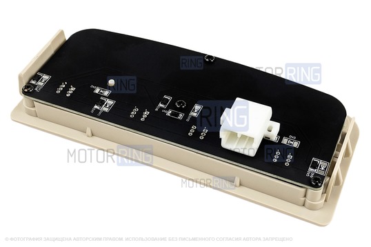 Передний светлый диодный тюнинг-плафон подсветки салона в стиле Весты с большим разъемом для Лада Приора, Калина, Калина 2, Гранта, Гранта FL, Датсун