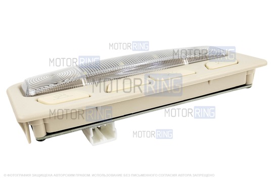 Передний светлый диодный тюнинг-плафон подсветки салона в стиле Весты с большим разъемом для Лада Приора, Калина, Калина 2, Гранта, Гранта FL, Датсун