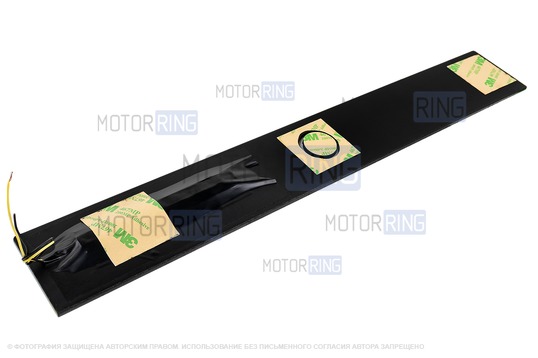Стекло тонированное на крышку бардачка (накладка) с синей LED-подсветкой для ВАЗ 2107