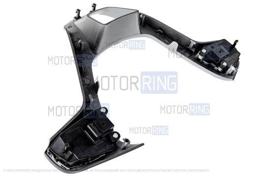 Серебристая накладка мультируля с проводкой подключения (без кнопки обогрева) для Лада Веста, Икс Рей, Ларгус FL