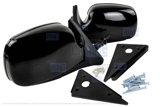 Боковые черные лаковые зеркала Truckman под Питер с механической регулировкой для ВАЗ 2104, 2105, 2107_1