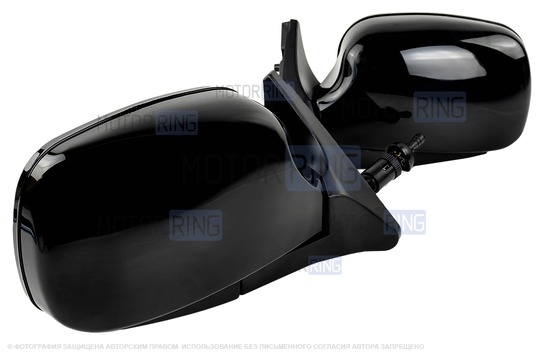 Боковые черные лаковые зеркала Truckman под Питер с механической регулировкой для ВАЗ 2104, 2105, 2107