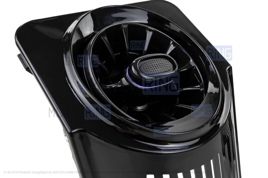 Регулируемые дефлекторы AMG-Style с белой подсветкой в черных лаковых переходниках для ВАЗ 2104, 2105, 2107