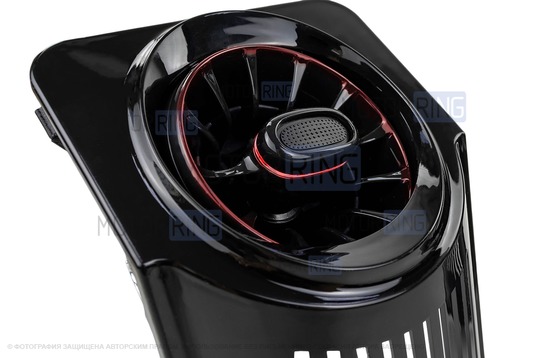 Регулируемые дефлекторы AMG-Style с красной подсветкой в черных лаковых переходниках для ВАЗ 2104, 2105, 2107