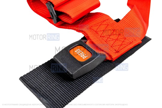 Ремни безопасности 4-точечные Street OMP Style красные