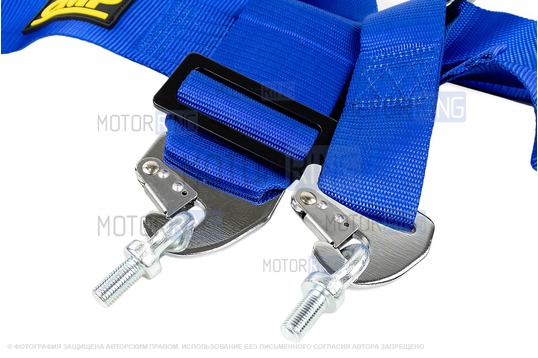 Ремни безопасности 4-точечные Street OMP Style синие