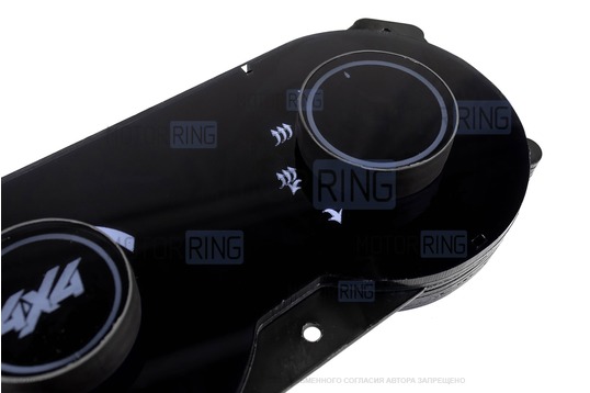 Тюнинг-панель блока управления отопителем с белой диодной подсветкой для Лада 4х4 с 2019 г.в., Нива Легенд