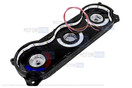 Тюнинг-панель блока управления отопителем с синей диодной подсветкой для Лада 4х4 с 2019 г.в., Нива Легенд