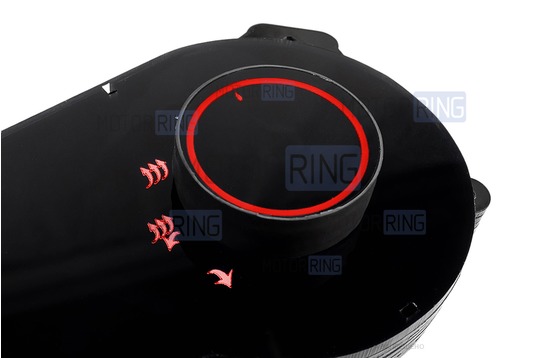 Тюнинг-панель блока управления отопителем с красной диодной подсветкой для Лада 4х4 с 2019 г.в., Нива Легенд