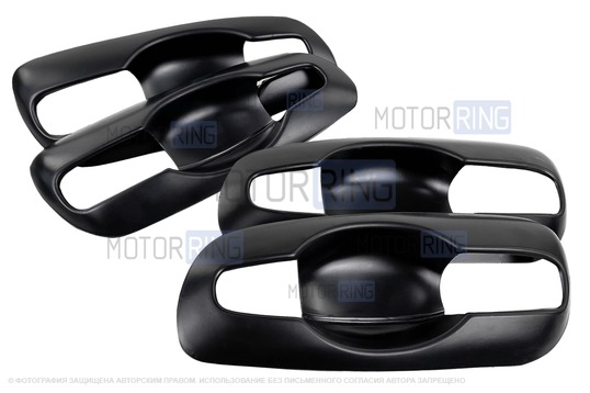 Комплект накладок вокруг ручек дверей (4 шт) с уплотнителем для Шевроле Нива, Лада Нива Тревел, Гранта, Гранта FL, Калина, Калина 2, Datsun