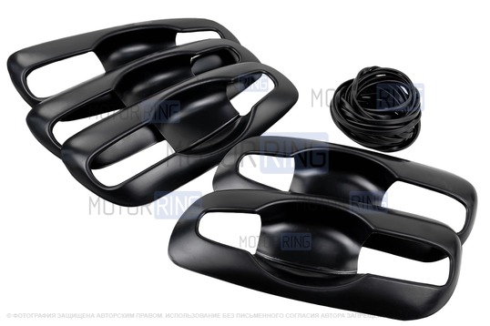 Комплект накладок вокруг ручек дверей и багажника (5 шт) с уплотнителем для Шевроле Нива, Лада Нива Тревел_1