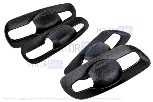 Комплект накладок вокруг ручек дверей (4 шт) с уплотнителем для Шевроле Нива, Лада Нива Тревел, Гранта, Гранта FL, Калина, Калина 2, Datsun