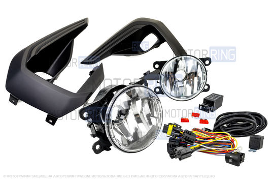 Комплект подключения противотуманных фар ML Auto Light Technology, ПТФ Тюн-Авто с рамками для Лада Веста NG Кросс_1