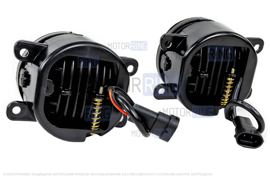 Комплект подключения ПТФ Sal-Man 65W с подрулевым переключателем и рамками для Лада Веста NG Кросс