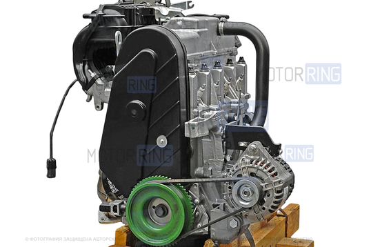 Двигатель ВАЗ 21114 (на новом блоке) в сборе с впускным и выпускным коллектором для Лада Приора, ВАЗ 2110-2112, 2113, 2114 с ГУР_1