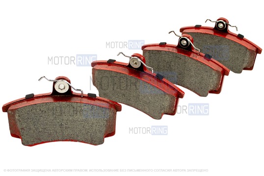 Передние тормозные колодки МАВИКО красные для ВАЗ 2108-21099, 2110-2112, 2113-2115, Лада Калина, Калина 2, Гранта, Гранта FL, Приора, Датсун