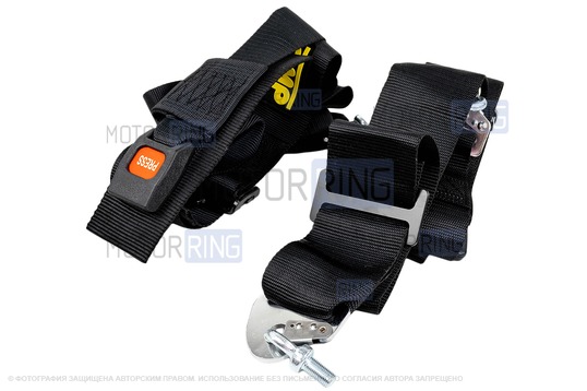 Ремни безопасности 4-точечные Street OMP Style черные