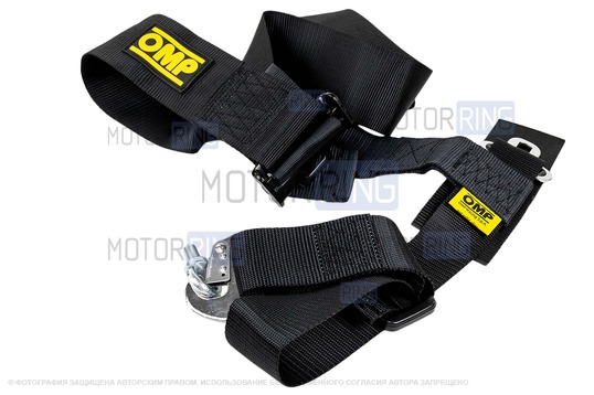 Ремни безопасности 4-точечные Street OMP Style черные