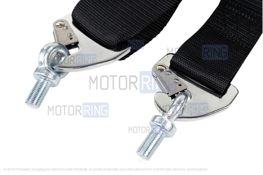 Ремни безопасности 4-точечные Street OMP Style черные