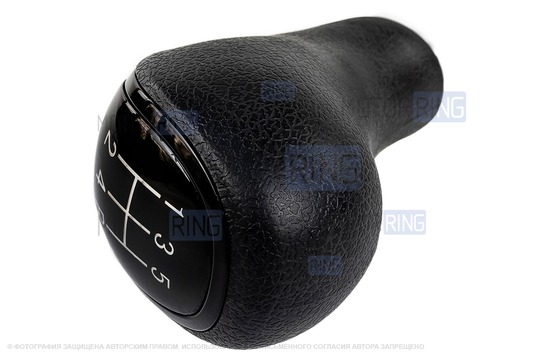 Ручка МКПП черный лак с зеленой LED подсветкой и пыльником для Лада Веста, Веста NG