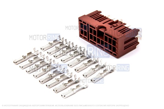 16-контактные разъемы к подрулевому переключателю стеклоочистителя (5шт) для Лада Веста_1