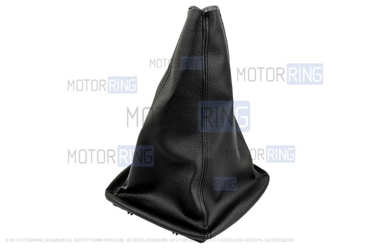 Ручка КПП хром с синей подсветкой и пыльником для Лада Приора с кулисой (прямоугольный шток)