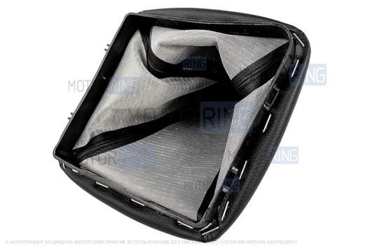 Ручка КПП хром с синей подсветкой и пыльником для Лада Приора с кулисой (прямоугольный шток)